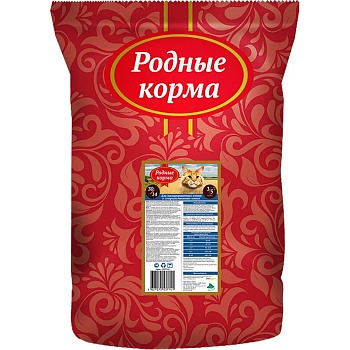 РОДНЫЕ КОРМА сухой корм для взрослых стерилизованных кошек 10кг купить  зоотовары для животных
