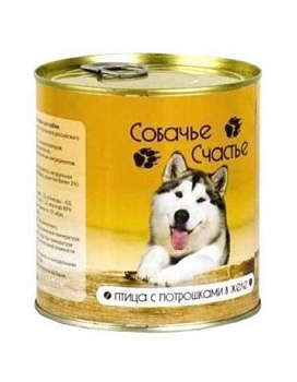 Собачье Счастье Птица с Потрошками в Желе 12х750 купить  зоотовары для животных