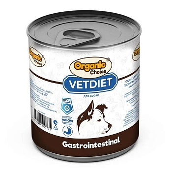 Organic Сhoice VET Gastrointestinal для собак профилактика болезней ЖКТ 12х340г купить  зоотовары для животных