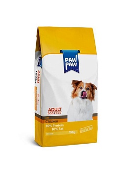 Pawpaw Adult Dog Food with Chicken сухой корм для собак с курицей 15кг купить  зоотовары для животных