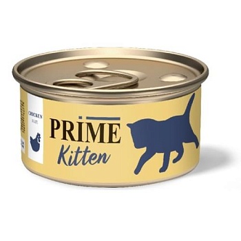 PRIME MEAT паштет для котят Курица 75гр купить  зоотовары для животных