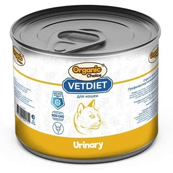Organic Сhoice VET Urinary для кошек профилактика МКБ 12х240г купить  зоотовары для животных