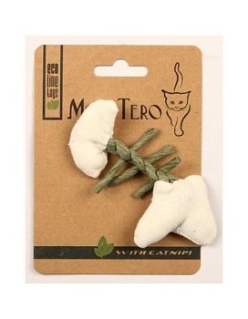 Мон Теро ЭКО игрушка для кошек "Рыбья кость", 11 см, с кошач. мятой,белая XHC-2150-W купить  зоотовары для животных