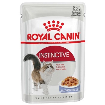 Royal Canin Instinctive в Желе пауч желе влажный корм для кошек старше 1-го года 28х85г купить  зоотовары для животных