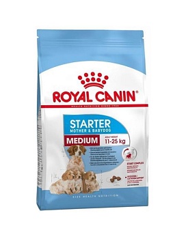 ROYAL CANIN Medium Starter корм для средних пород щенков до 2-х месяцев, беременных и кормящих сук 12кг купить  зоотовары для животных