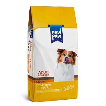 Pawpaw Adult Dog Food with Chicken сухой корм для собак с курицей 15кг купить  зоотовары для животных