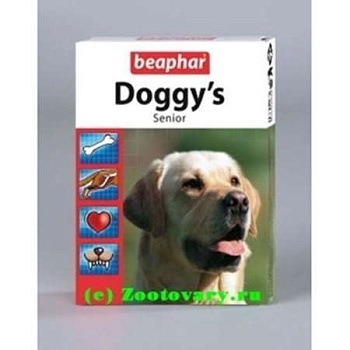 Beaphar Senior Doggys Минеральное Лакомство для Собак Старше 7 Лет с L-Карнитином 75 Таб. купить  зоотовары для животных