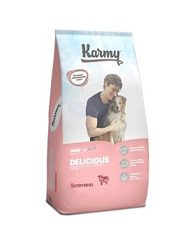 KARMY Делишес Мини сухой корм для собак мелких пород Телятина 10кг купить  зоотовары для животных