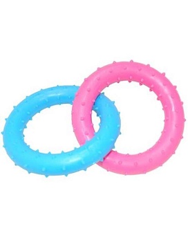 HOMEPET Игрушка для собак Два кольца с шипами TPR 13см X034 купить  зоотовары для животных