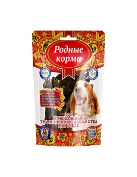 РОДНЫЕ КОРМА Традиционные лакомство для собак рубец говяжий 40гр купить  зоотовары для животных