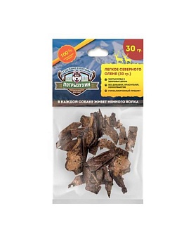 Погрызухин Лакомство для собак Легкое Северного Оленя 30гр купить  зоотовары для животных