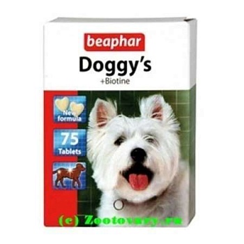 Beaphar 12507 Doggys+Biotin Витамины для Собак с Биотином 75Таб. купить 