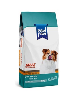 Pawpaw Adult Dog Food with Lamb & Rice сухой корм для собак с ягненком и рисом 20кг купить  зоотовары для животных