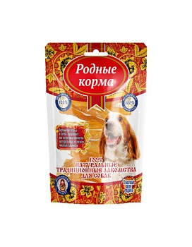 РОДНЫЕ КОРМА Традиционные лакомство для собак жилки говяжьи 60гр купить  зоотовары для животных