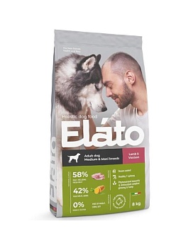 ELATO Holistic сухой для собак средних и крупных пород Ягненок и Оленина 8кг купить  зоотовары для животных
