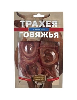 ДЕРЕВЕНСКИЕ ЛАКОМСТВА Трахея говяжья с мясом утки 50 г купить  зоотовары для животных