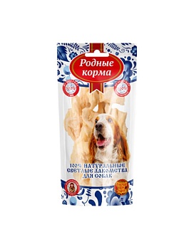 РОДНЫЕ КОРМА Светлые лакомство для собак хрустики телячьи 55гр купить  зоотовары для животных