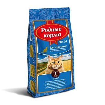 РОДНЫЕ КОРМА сухой корм для взрослых стерилизованных кошек 400г купить  зоотовары для животных