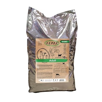 PEPPO Сухой корм для кошек Кролик 10кг купить  зоотовары для животных