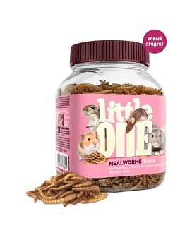 LITTLE ONE Лакомство для всеядных грызунов Мучной червь 70 г шт купить  зоотовары для животных