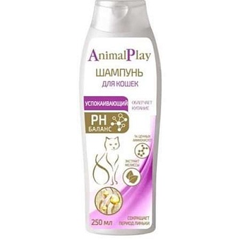 Animal Play-Успокаивающий шампунь для кошек с экстрактом мелиссы 250 мл (12) AP05-00040 купить  зоотовары для животных