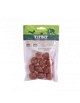 ТитБит Золотая коллекция Фрикадельки из индейки вклюквенном соусе для собак 70гр купить  зоотовары для животных
