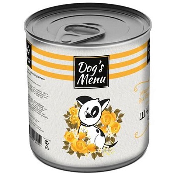 Dog`s Menu консервы для собак Шницель куриный 9х750г купить  зоотовары для животных