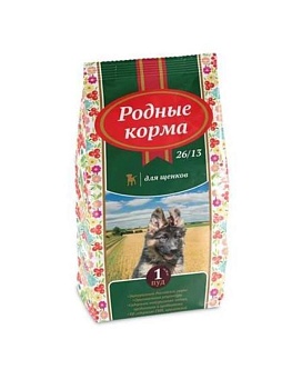 РОДНЫЕ КОРМА сухой корм для щенков 2.045кг купить  зоотовары для животных