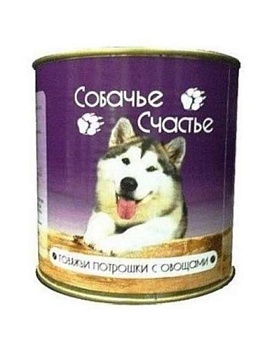 Собачье Счастье Говяжьи Потрошки с Овощами 12х750 купить  зоотовары для животных