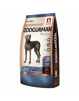 Зоогурман Sensitive сухой корм для собак средних и крупных пород Ягненок с рисом 12кг купить  зоотовары для животных