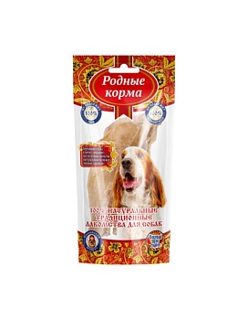 РОДНЫЕ КОРМА Традиционные лакомство для собак хрящик лопаточный говяжий 65гр купить  зоотовары для животных
