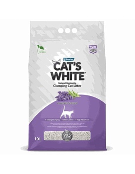 Наполнитель Cat's White Lavender комкующийся с нежным ароматом лаванды 10л купить  зоотовары для животных