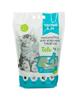 Чистый том Тофу Зеленый чай 15л купить  зоотовары для животных