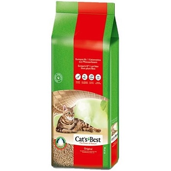 БРАК Cat's Best Original Древесный комкующийся наполнитель для кошек 17,2кг купить  зоотовары для животных
