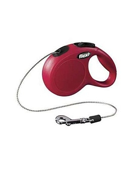 Flexi Рулетка ``New Classic`` Xs Трос 3 М 8 Кг; Красныйповодок-Рулетка для Маленьких Собак 40003F(21393) купить  зоотовары для животных