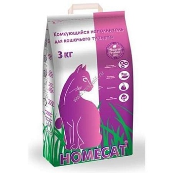 Homecat Комкующийся Наполнитель 10кг купить  зоотовары для животных