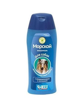 Шампунь Морской для Собак Длинношерстных Пород с Кондиционером и Хитозаном, 270 Мл Авз купить  зоотовары для животных