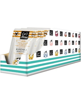 Cat`s Menu консервы для взрослых стерилизованных кошек с курочкой кусочки в соусе 30х85гр купить  зоотовары для животных