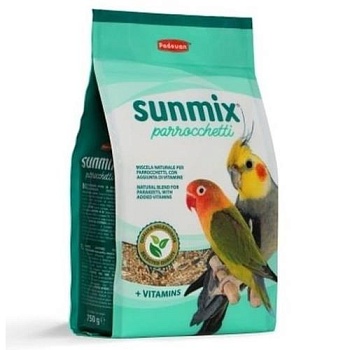 PADOVAN SUNMIX PARROCCHETTI корм для средних попугаев комплексный основной 850гр купить  зоотовары для животных