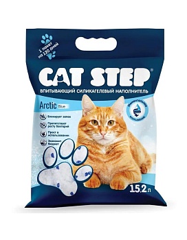 Cat Step Наполнитель Cиликагель для Кошачьего Туалета 15,2л купить  зоотовары для животных