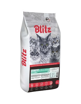 Blitz Сухой корм для КОТЯТ 10кг купить  зоотовары для животных