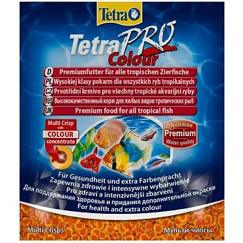 TETRA Pro Colour - корм чипсы для улучшения окраса всех декоративных рыб 100г купить  зоотовары для животных