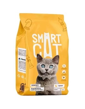 SMART CAT сухой корм для котят с цыпленком 1,4кг купить  зоотовары для животных