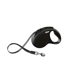 Flexi Рулетка Flexi "New Classic" S Ремень 5 М 15 Кг; Черный 42101F купить  зоотовары для животных