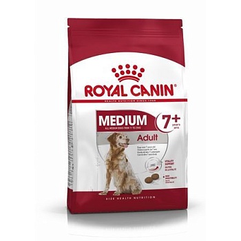 Royal Canin Medium Adult 7+ сухой корм для стареющих собак средних пород старше 7 лет 4кг купить  зоотовары для животных