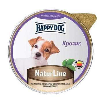 Happy Dog Natur Line консервы для собак Кролик паштет 10х125гр купить  зоотовары для животных