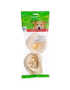 TiTBiT Лакомство Ухо говяжье внутреннее для собак (мягкая упаковка) 81г купить  зоотовары для животных