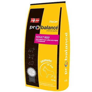 ProBalance Imunno Корм для собак Говядина 15кг купить  зоотовары для животных