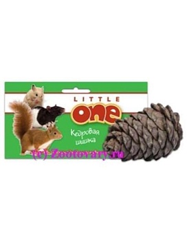 LITTLE ONE Лакомство-игрушка для грызунов Кедровая шишка натуральная с орешками 50г купить  зоотовары для животных