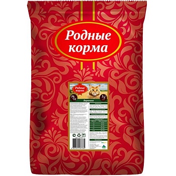 РОДНЫЕ КОРМА сухой корм для взрослых кошек барашек 10кг купить  зоотовары для животных